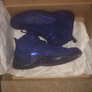 Jordan 12 deep blue suede